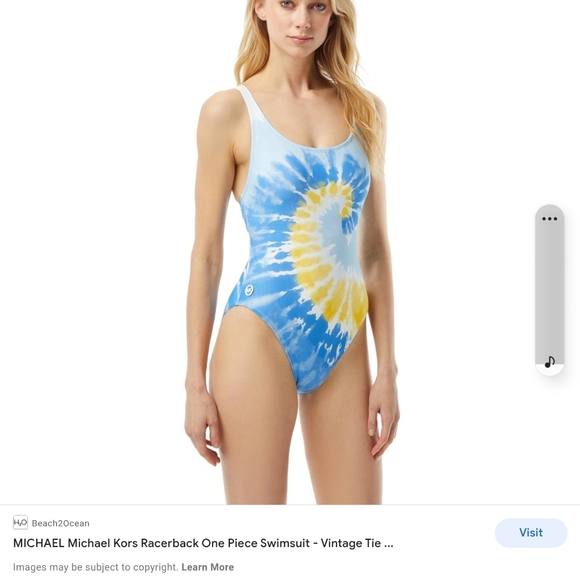 Michael Kors One Piece Swimsuit Size 14 - Picture 6 of 6